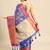 Blue woven art silk traditional saree with blouse piece