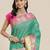Green woven art silk traditional saree with blouse piece