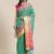 Green woven art silk traditional saree with blouse piece