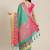 Green woven art silk traditional saree with blouse piece