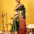 Green woven silk blend ethnic saree with blouse piece