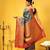 Grey woven silk blend ethnic saree with blouse piece