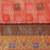 Red woven cotton blend traditional saree with blouse piece