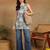 Women grey floral print pure cotton casual wear kurti