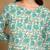 Women green botanical print pure cotton casual wear kurti