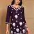 Women wine lucknowi chikankari embroidered liva rayon a-line short kurti