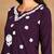 Women wine lucknowi chikankari embroidered liva rayon a-line short kurti