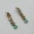 Pista green ad stone & agate stone necklace set with earrings, antique gold plated