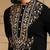 Black sequence floral armani silk kurta pyjama set for men | designer kurta for men