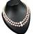 Pink color necklace set with earrings, moti & agate stone, gold plated