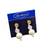 Pink color necklace set with earrings, moti & agate stone, gold plated