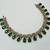 Green ad stone & agate stone necklace set with earrings, antique gold plated