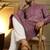 Pink sequence floral silk kurta pyjama set for men | designer kurta for men