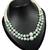 Pista color necklace set with earrings, moti & agate stone, gold plated