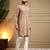 Cream sequence floral armani silk kurta pyjama set for men | designer kurta for men