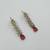 Ruby ad stone & agate stone necklace set with earrings, antique gold plated