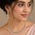 Baby pink ad stone & agate stone necklace set with earrings, antique gold plated