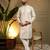 Yellow geometric jacquard silk kurta pyjama set for men | designer kurta for men