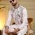 Pink sequence floral viscose silk kurta pyjama set for men | designer kurta for men