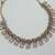 Baby pink ad stone & agate stone necklace set with earrings, antique gold plated