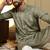 Green sequence floral silk kurta pyjama set for men | designer kurta for men