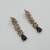 Purple ad stone & agate stone necklace set with earrings, antique gold plated