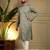Green sequence floral silk kurta pyjama set for men | designer kurta for men
