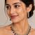 Blue ad stone & agate stone necklace set with earrings, antique gold plated