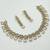 White ad stone & agate stone necklace set with earrings, antique gold plated