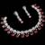 Ruby ad & agate stone designer necklace set with earrings – rhodium plated