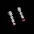 Ruby ad & agate stone designer necklace set with earrings – rhodium plated