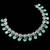 Pista green ad & agate stone designer necklace set with earrings – rhodium plated