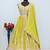 Yellow colour Heavy Chinon Embroidered Lehenga Choli with Dupatta