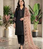 Peach colour roman fabric embroidered kurti palazzo set with organza dupatta