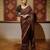 Maroon colour soft georgette mirror work saree