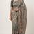 Brown colour digital deer print cotton erode weaving saree with unstitched blouse