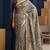 Brown colour digital deer print cotton erode weaving saree with unstitched blouse