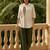 Stylish Women Cotton Embroidered Short Kurti Top with pant cored set 