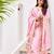 Women's Pink Floral Printed Kurta Pant Dupatta Set | Elegant Ethnic Wear Suit Set