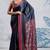 Grey faux crepe printed all-seasons-sarees