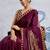 Purple satin poly silk printed all-seasons-sarees