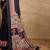 Black faux crepe printed party-wear-sarees