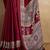 Maroon faux crepe printed patola-saris