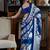 Blue satin poly silk printed satin-sarees