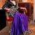 Black satin poly silk printed party-wear-sarees