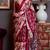 Maroon faux crepe printed party-wear-sarees