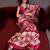 Maroon faux crepe printed party-wear-sarees