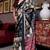 Black faux crepe printed party-wear-sarees
