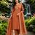 Beautiful rust kurti with plazzo and dupatta