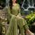 Beautiful green kurti with plazzo and dupatta